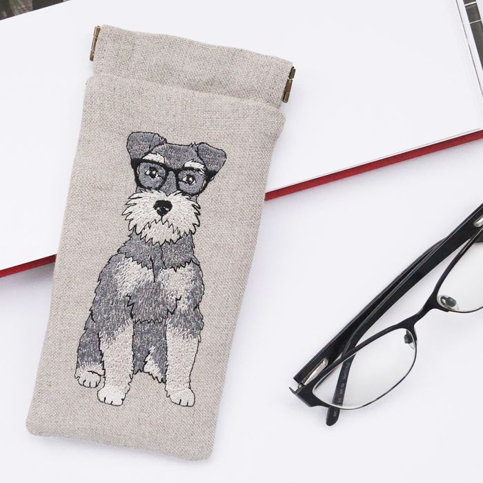 Embroidered Dog Glasses Cases